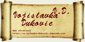 Vojislavka Duković vizit kartica